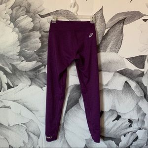 Purple Asics compression leggings